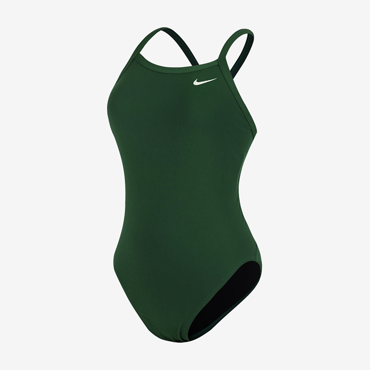 NIKE SWIM Women's Solid Racer Back Swimsuit Gorge Green [NESSA017-371] 상품컷