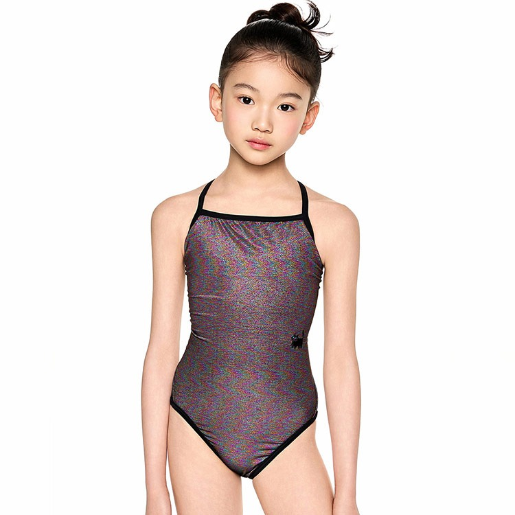 HOOG Kids Fun Shine Ribbon Cross X-Back Swimsuit Universe [GXM466 Girls] 상품컷