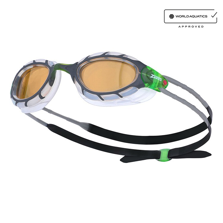 ZOGGS Predator Polarized Ultra Goggles Gray Green [461058 (MTGYPCP) World Aquatics Approved + Antifog Giveaway]