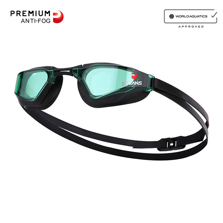 SWANS Valkyrie Premium Antifog Goggles Green [MSR-012N AB (G) World Aquatics Approved]