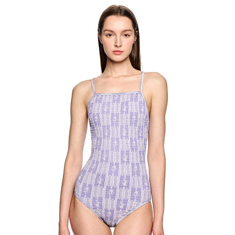 HOOG Women's Rococo Mid Momo Double Tie Back Swimsuit Lilac [WSA2181 ]