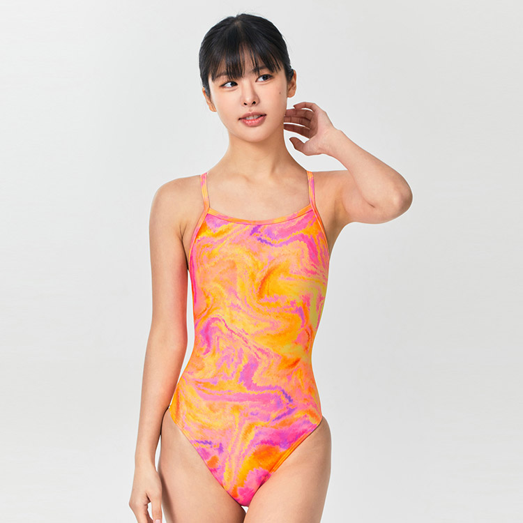 SENTI Women's Blooming Season Valentine Single Back Swimsuit Mint [WSM-24941]