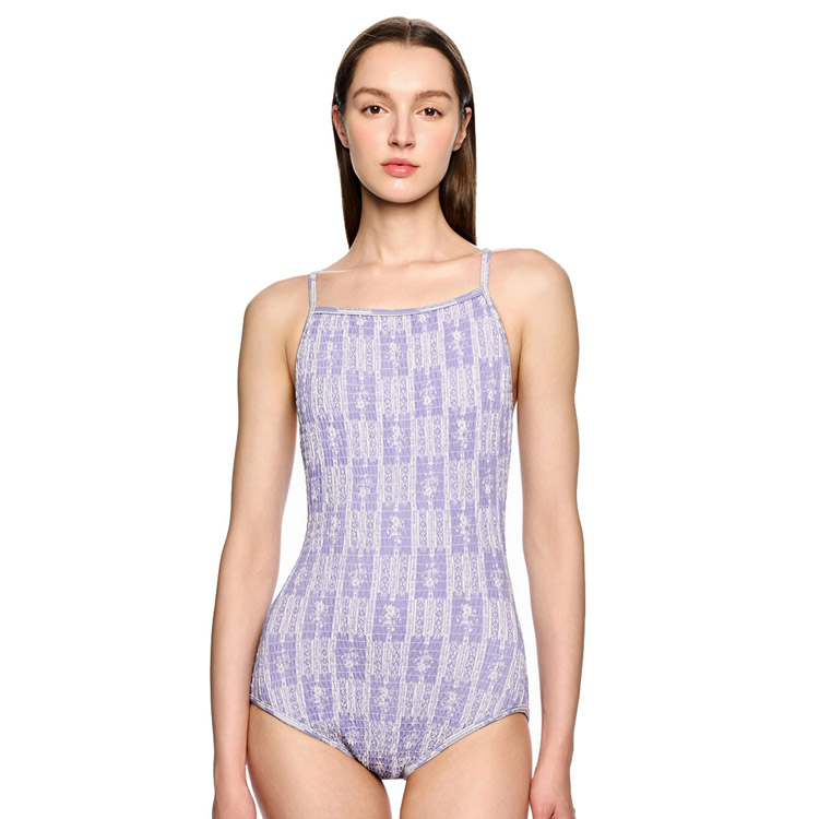 HOOG Women's Rococo Momo Low U Ribbon Tie Back Swimsuit Lilac [WRA2204]