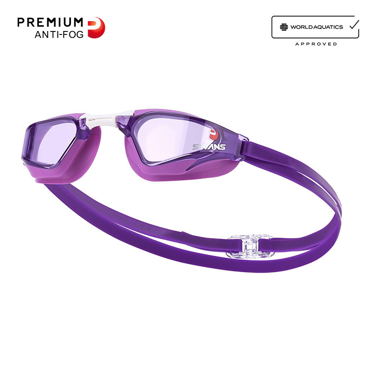 SWANS Valkyrie Premium Antifog Goggles Purple [MSR-012N AB (PUR) World Aquatics Approved] 상품컷