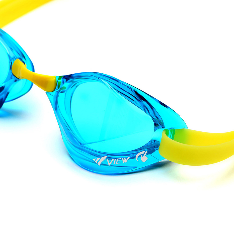 VIEW BladeF Swipe Antifog Non-Cushioned Goggles Aqua [V122SA (AM) World Aquatics Approved] 디테일