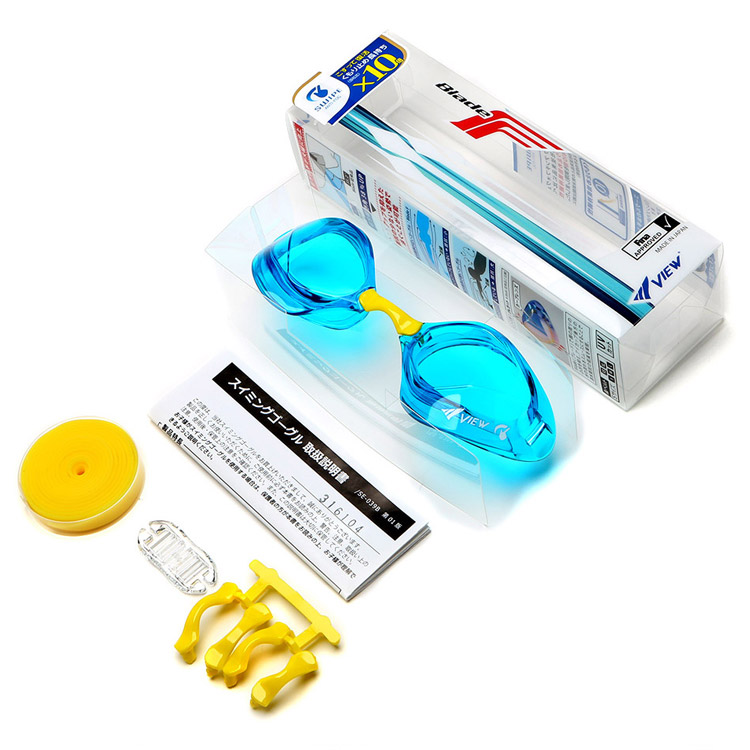 VIEW BladeF Swipe Antifog Non-Cushioned Goggles Aqua [V122SA (AM) World Aquatics Approved] 디테일