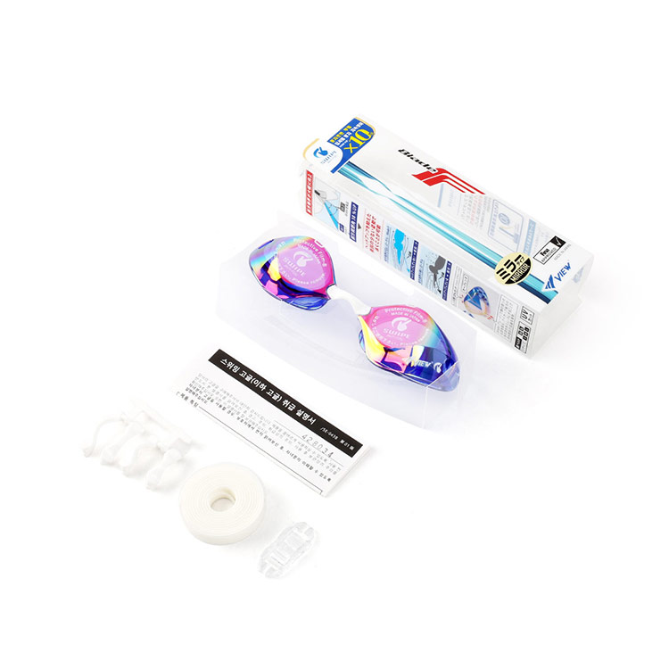 VIEW BladeF Swipe Antifog Mirrored Non-Cushioned Goggles Blue [V122SAM (CBLP) World Aquatics Approved] 디테일