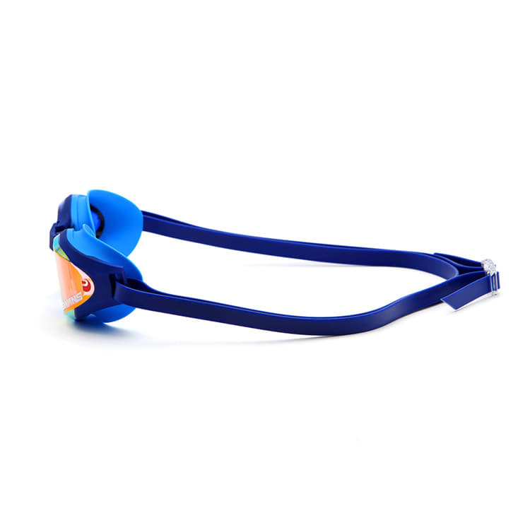 SWANS Ascender Premium Antifog Polarized Mirrored Goggles Navy Shadow [SR-81M PAF (NASHD) World Aquatics Approved] 디테일