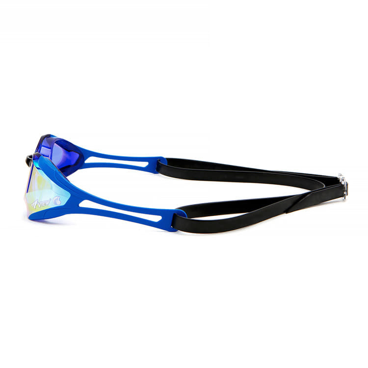 VIEW BladeF Zero Swipe Antifog Mirrored Non-Cushioned Goggles Yellow Black [V128SAM (CBO) World Aquatics Approved] 디테일