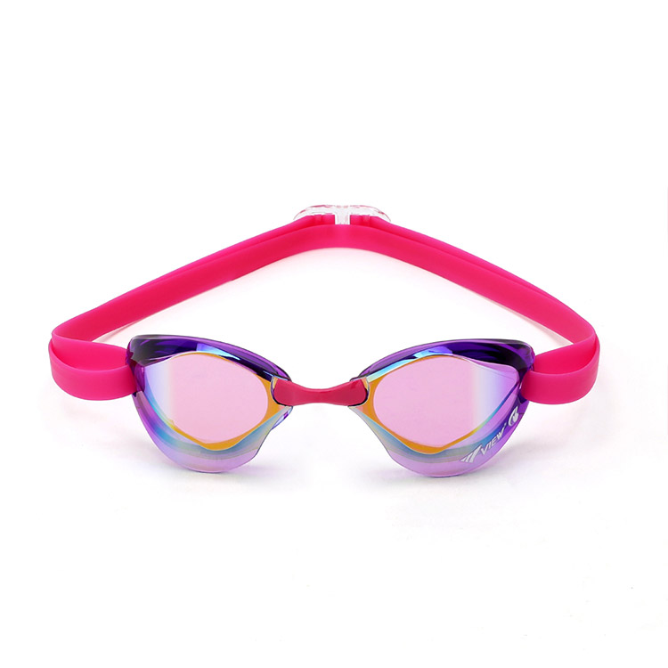 VIEW BladeF Swipe Antifog Mirrored Non-Cushioned Goggles Purple [V122SAM (VOORM) World Aquatics Approved] 디테일
