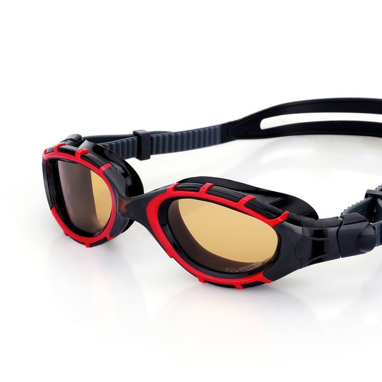 ZOGGS Predator Flex Polarized Ultra Goggles Black Red [461046 (RDBKPCP) World Aquatics Approved + Antifog Giveaway] 디테일
