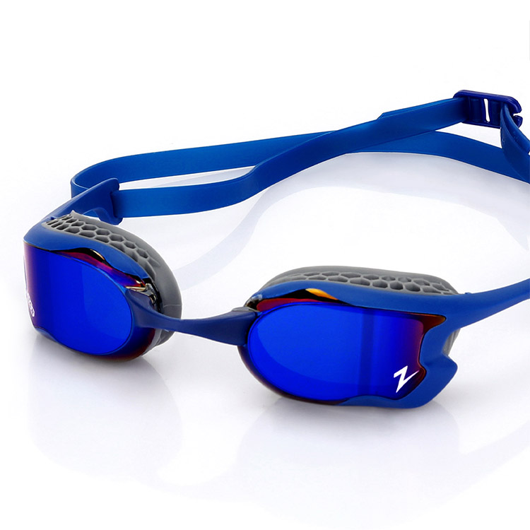 ZOGGS Raptor Mirrored Goggles Blue Gray [461085 (BLGYMDB) World Aquatics Approved] 디테일