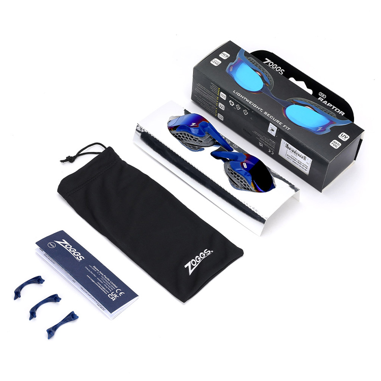 ZOGGS Raptor Mirrored Goggles Blue Gray [461085 (BLGYMDB) World Aquatics Approved] 디테일