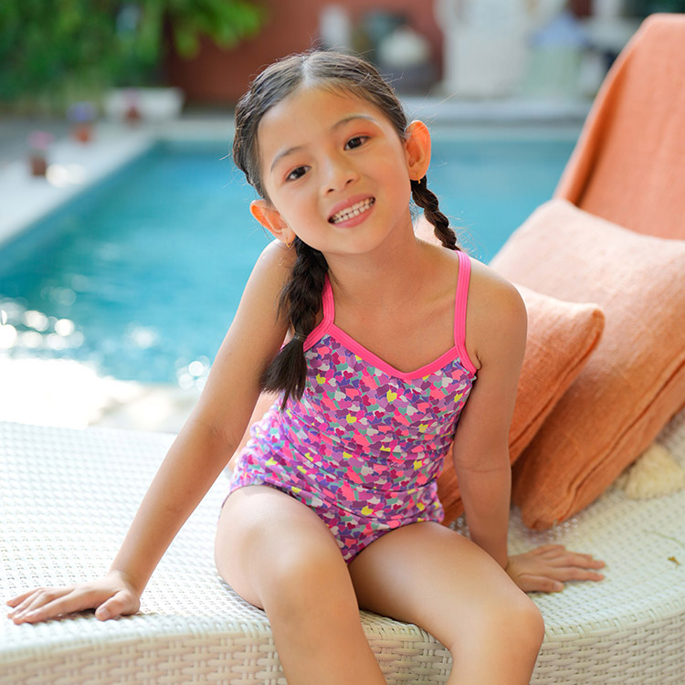 LEMANGO Kids Heart Pop Pop Open Back Swimsuit Pink [LSGON10042265 Girls] 디테일