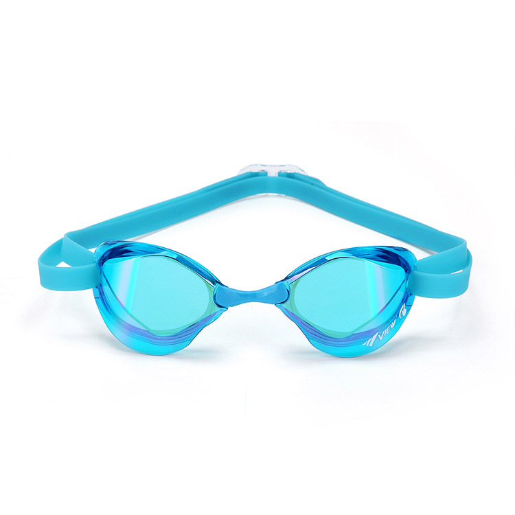 VIEW Blade F Swipe Mirrored Non-Cushion Swim Goggle Emerald [V122SAM (AMEM) FINA Approved] 디테일