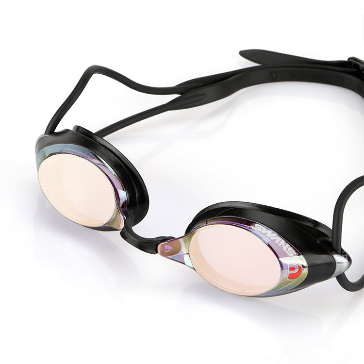 SWANS SRX Premium Antifog Mirrored Goggles Purple Brown [SRX-M PAF (PURBR) World Aquatics Approved] 디테일