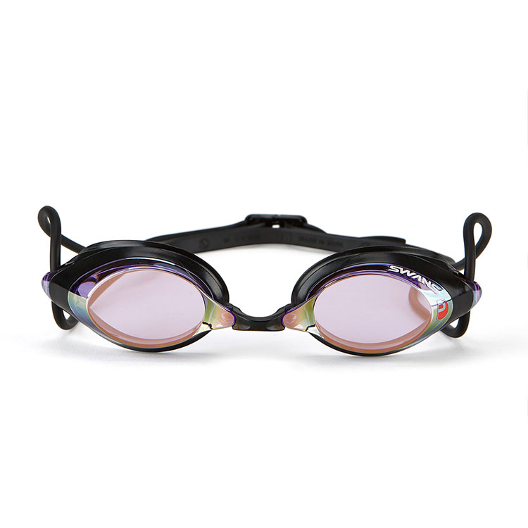 SWANS SRX Premium Antifog Mirrored Goggles Purple Brown [SRX-M PAF (PURBR) World Aquatics Approved] 디테일