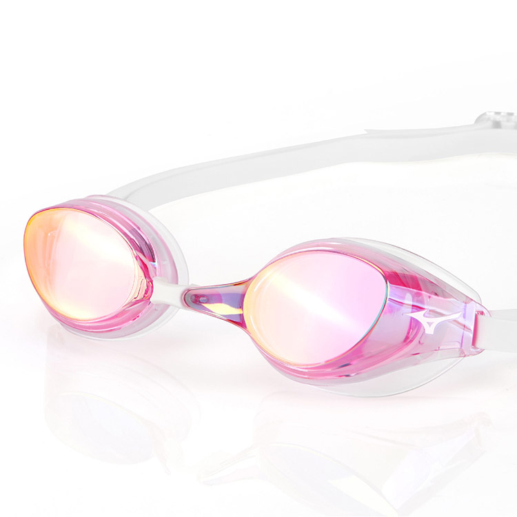 MIZUNO Excel Eye Racer Mirrored Goggles Clear Pink [N3JEB90164 World Aquatics Approved] 디테일