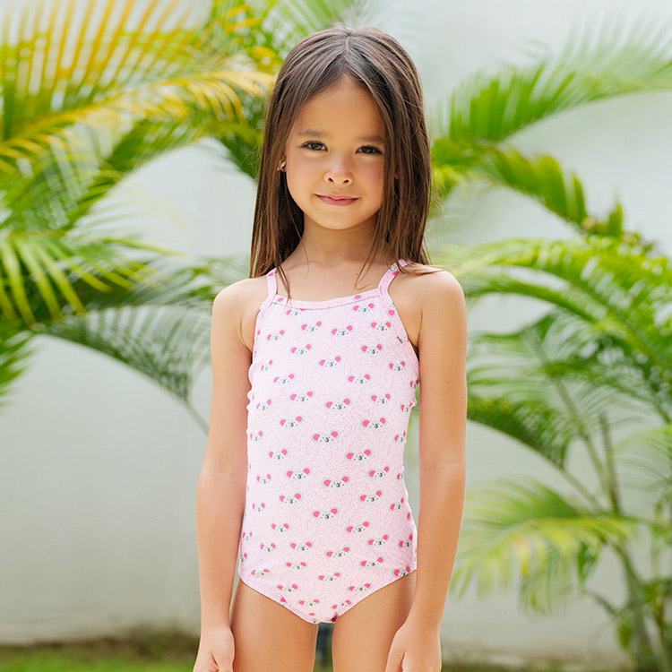 LEMANGO Kids Kkoala Open Back Swimsuit Pink [LSGON10003413 Girl's] 디테일
