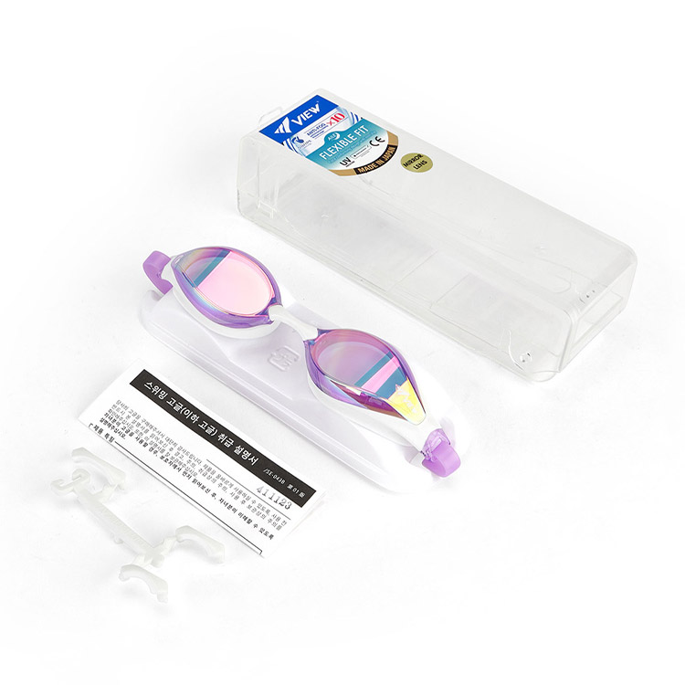 VIEW Aile Flexible Fit Swipe Antifog Mirrored Goggles Lavender Purple [V240ASAM (LVP)World Aquatics Approved] 디테일