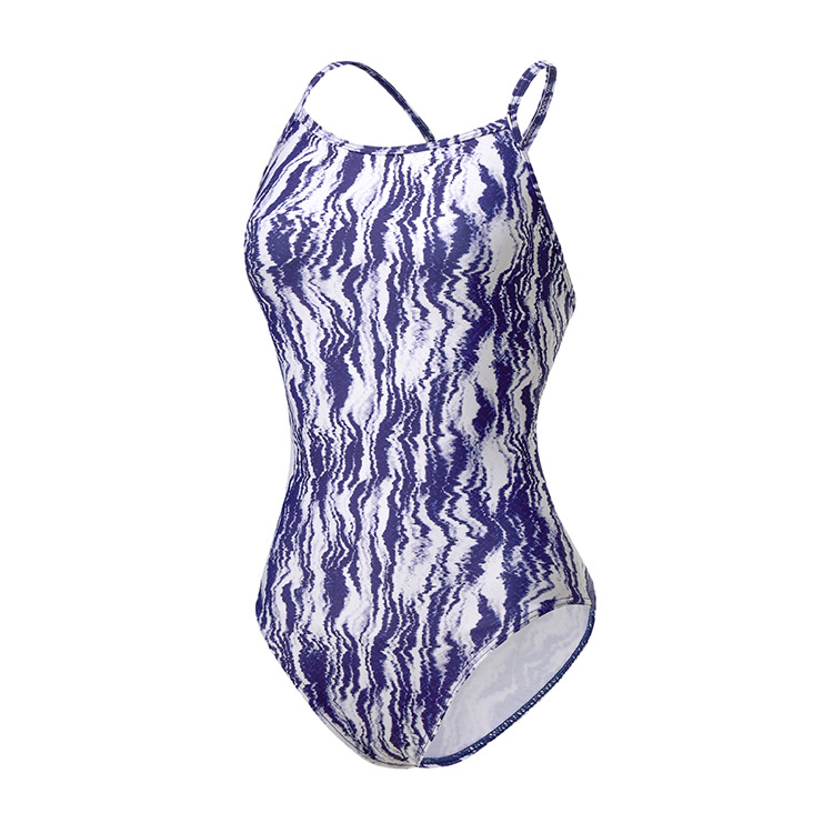 SENTI Women's Blooming Season Grand Blue Double Cross Back Swimsuit Navy [WSM-24943] 디테일