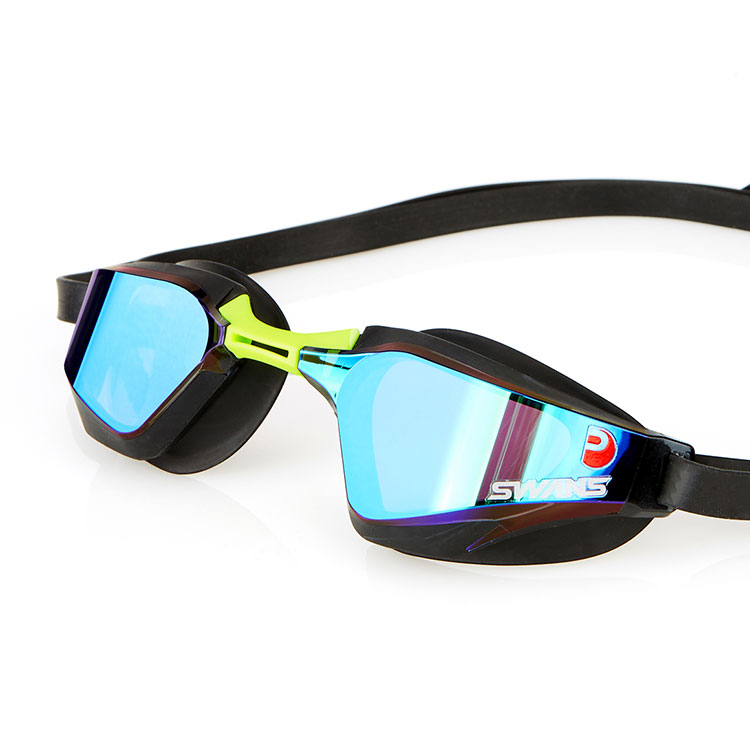SWANS Valkyrie Premium Antifog Mirrored Goggles Emerald Smoke [MSR-012M AB EMSK World Aquatics Approved] 디테일