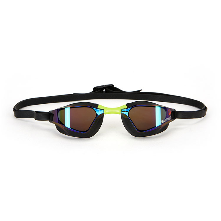 SWANS Valkyrie Premium Antifog Mirrored Goggles Emerald Smoke [MSR-012M AB EMSK World Aquatics Approved] 디테일