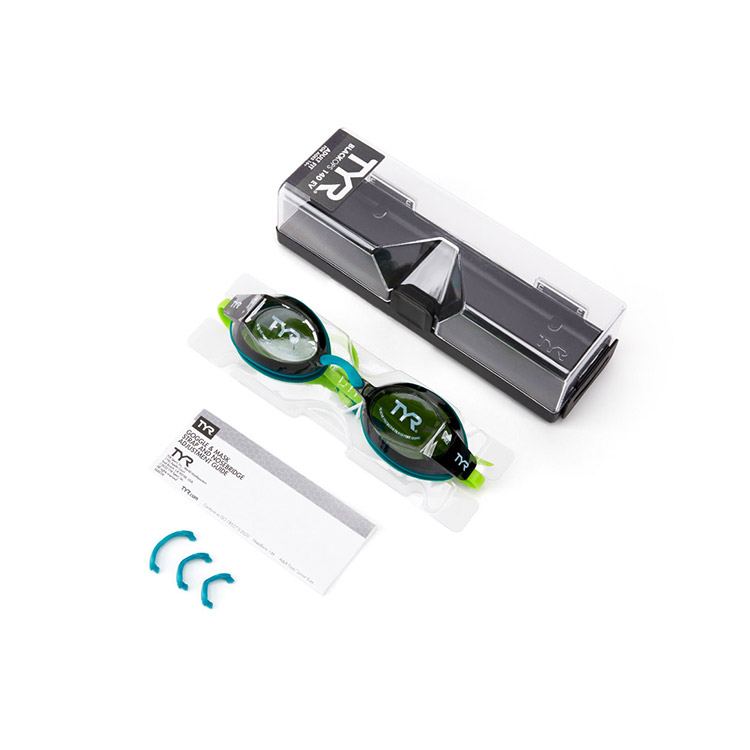 TYR Black OPS 140 EV Goggles Smoke Green [LGBKOP 258 World Aquatics Approved] 디테일