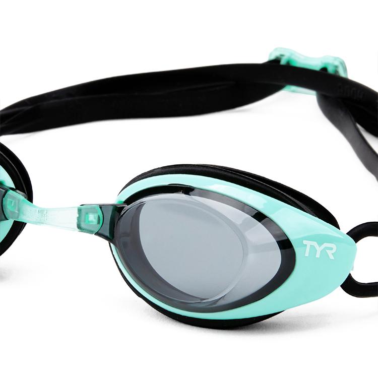 TYR Blackhawk Racing Women's Goggles Smoke Mint [LGBHF 162 World Aquatics Approved] 디테일