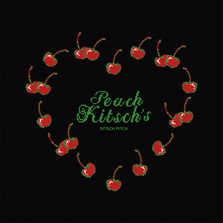 KITSCH PITCH Cherry Cake シリコン スイムキャップ ブラック [KPE1CS011 (BLK) 水泳帽] 디테일
