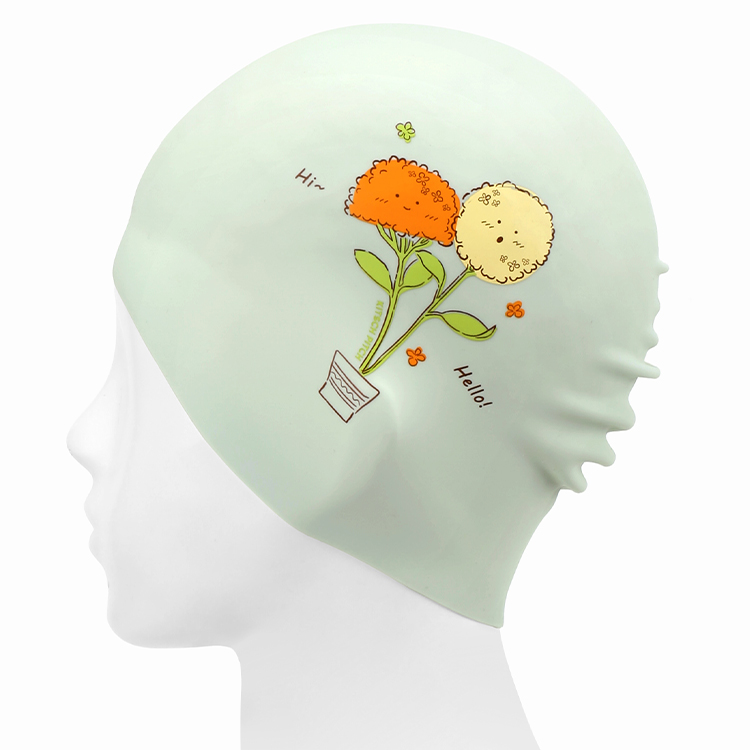 KITSCH PITCH Hello Pom Pom Silicone Swim Cap Pale Mint [KPE1CS037 (PMT)] 디테일