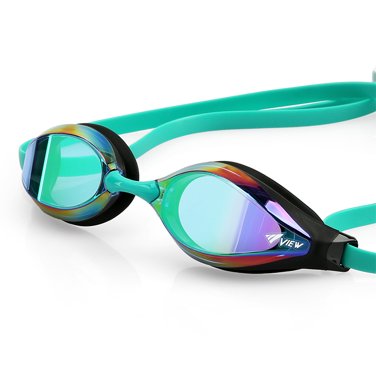 VIEW El Flexible Fit Swipe Antifog Mirrored Goggles Blue [V240ASAM (BLEM) World Aquatics Approved] 디테일