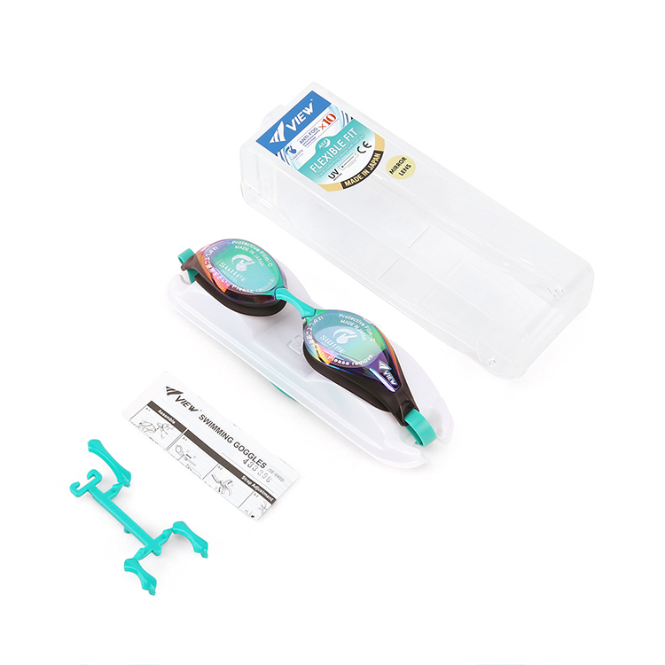 VIEW El Flexible Fit Swipe Antifog Mirrored Goggles Blue [V240ASAM (BLEM) World Aquatics Approved] 디테일