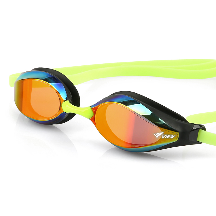 VIEW El Flexible Fit Swipe Antifog Mirrored Goggles Brown Shadow [V240ASAM (BRSHD) World Aquatics Approved] 디테일