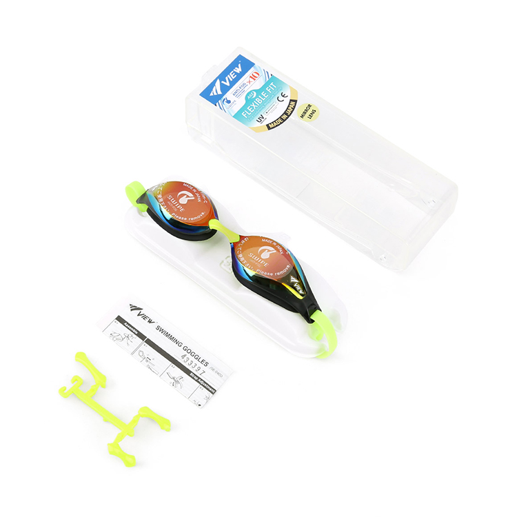 VIEW El Flexible Fit Swipe Antifog Mirrored Goggles Brown Shadow [V240ASAM (BRSHD) World Aquatics Approved] 디테일