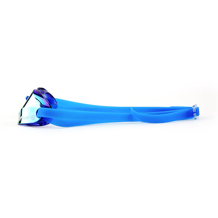 VIEW BladeF Swipe Antifog Mirrored Non-Cushioned Goggles Blue Orange [V122SAM (CBLOR) World Aquatics Approved] 디테일