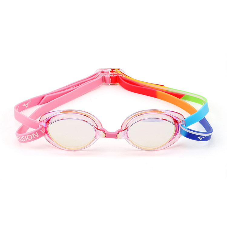 MIZUNO Accel Eye Fusion Water Mirrored Non-Cushioned Goggles Pink [N3XEC08109 World Aquatics Approved] 디테일