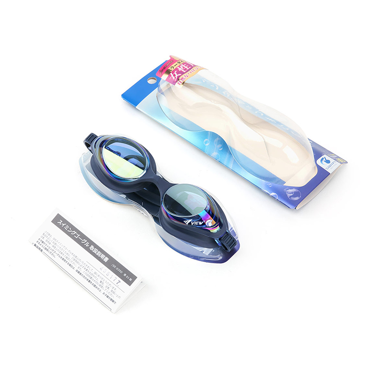 VIEW Cocochi Swipe レディース ミラー 水泳ゴーグル ネイビーイエロー [V830SAM (NBY) Antifog くもり止め] 디테일