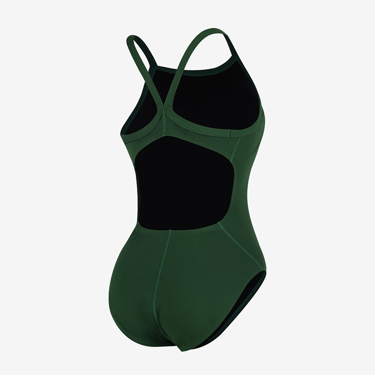 NIKE SWIM Women's Solid Racer Back Swimsuit Gorge Green [NESSA017-371] 디테일