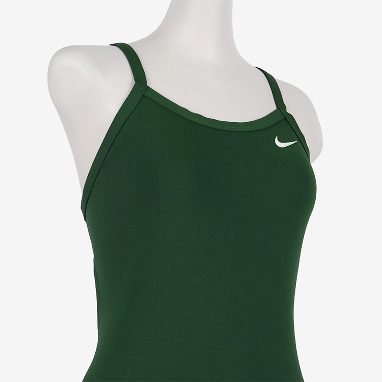 NIKE SWIM Women's Solid Racer Back Swimsuit Gorge Green [NESSA017-371] 디테일