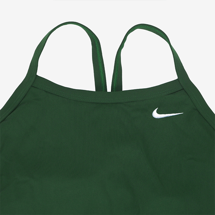 NIKE SWIM Women's Solid Racer Back Swimsuit Gorge Green [NESSA017-371] 디테일
