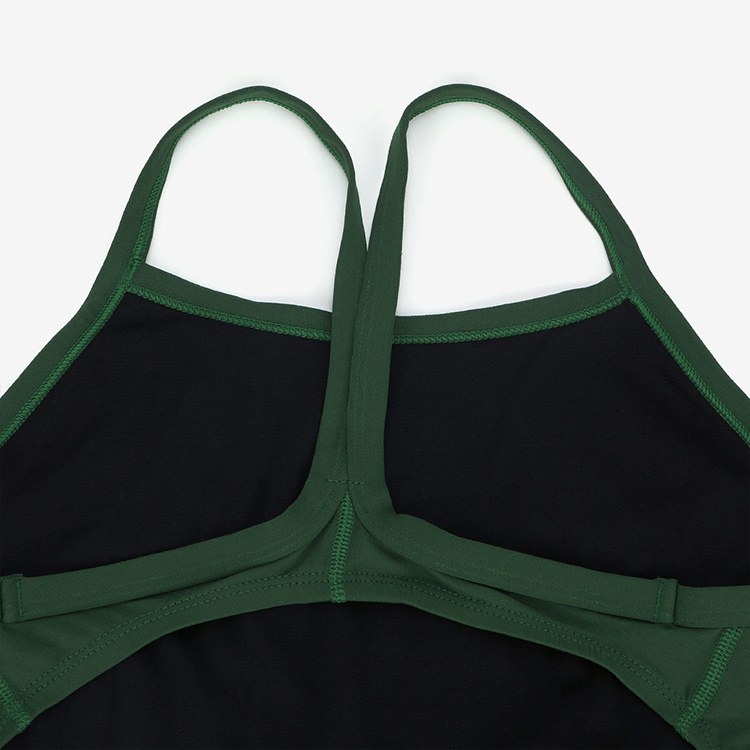 NIKE SWIM Women's Solid Racer Back Swimsuit Gorge Green [NESSA017-371] 디테일
