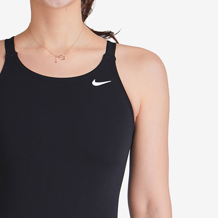 NIKE SWIM Women's Answer Solid Fast Back Swimsuit Black [NESSA040-001] 디테일