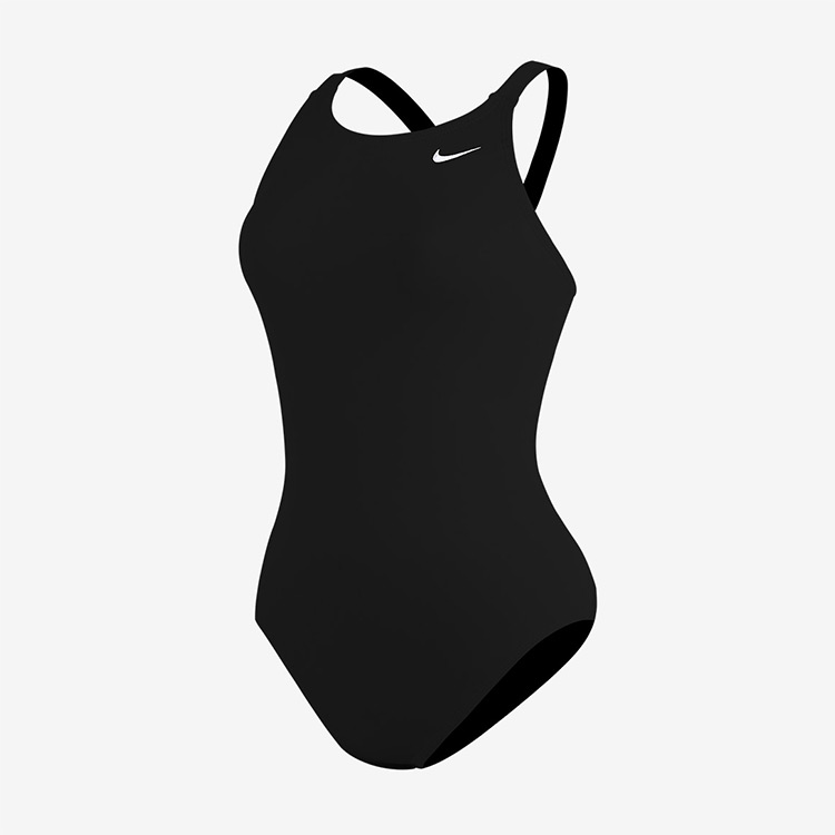 NIKE SWIM Women's Answer Solid Fast Back Swimsuit Black [NESSA040-001] 디테일