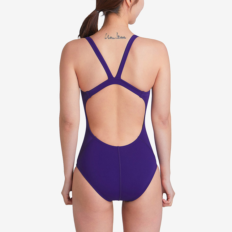 NIKE SWIM Women's Answer Solid Fast Back Swimsuit Court Purple [NESSA040-536 ] 디테일