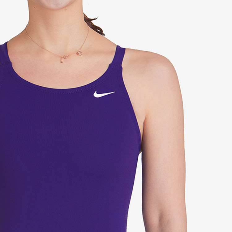 NIKE SWIM Women's Answer Solid Fast Back Swimsuit Court Purple [NESSA040-536 ] 디테일