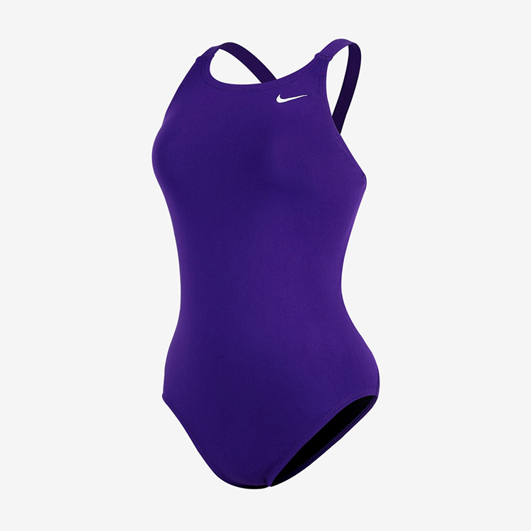 NIKE SWIM Women's Answer Solid Fast Back Swimsuit Court Purple [NESSA040-536 ] 디테일