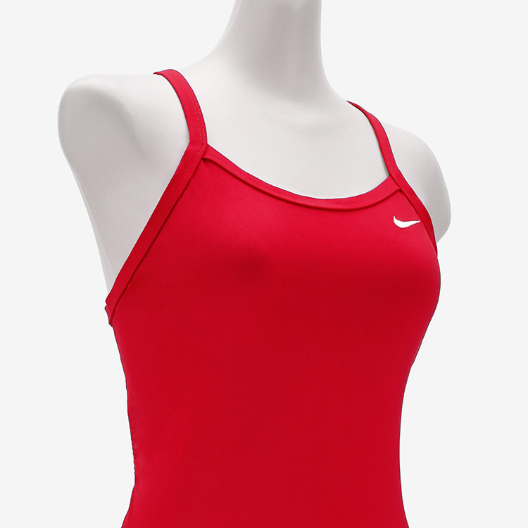 NIKE SWIM Women's Answer Solid Racer Back Swimsuit University Red [NESSA017-614A] 디테일