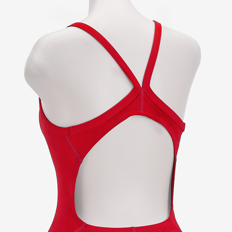 NIKE SWIM Women's Answer Solid Racer Back Swimsuit University Red [NESSA017-614A] 디테일
