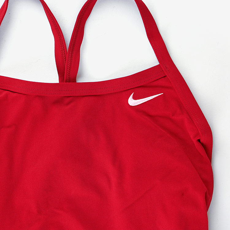NIKE SWIM Women's Answer Solid Racer Back Swimsuit University Red [NESSA017-614A] 디테일